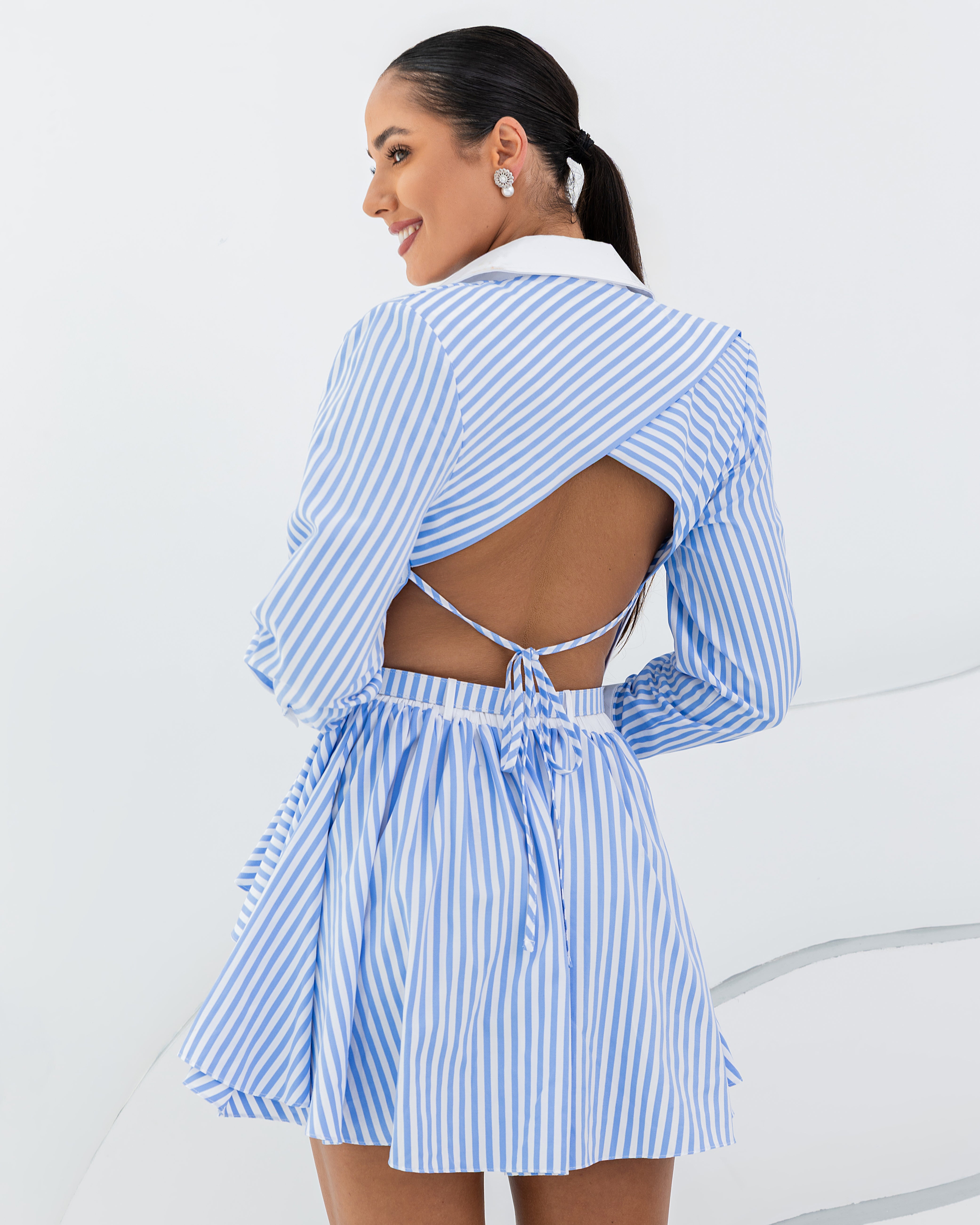 Azure Stripes Dress