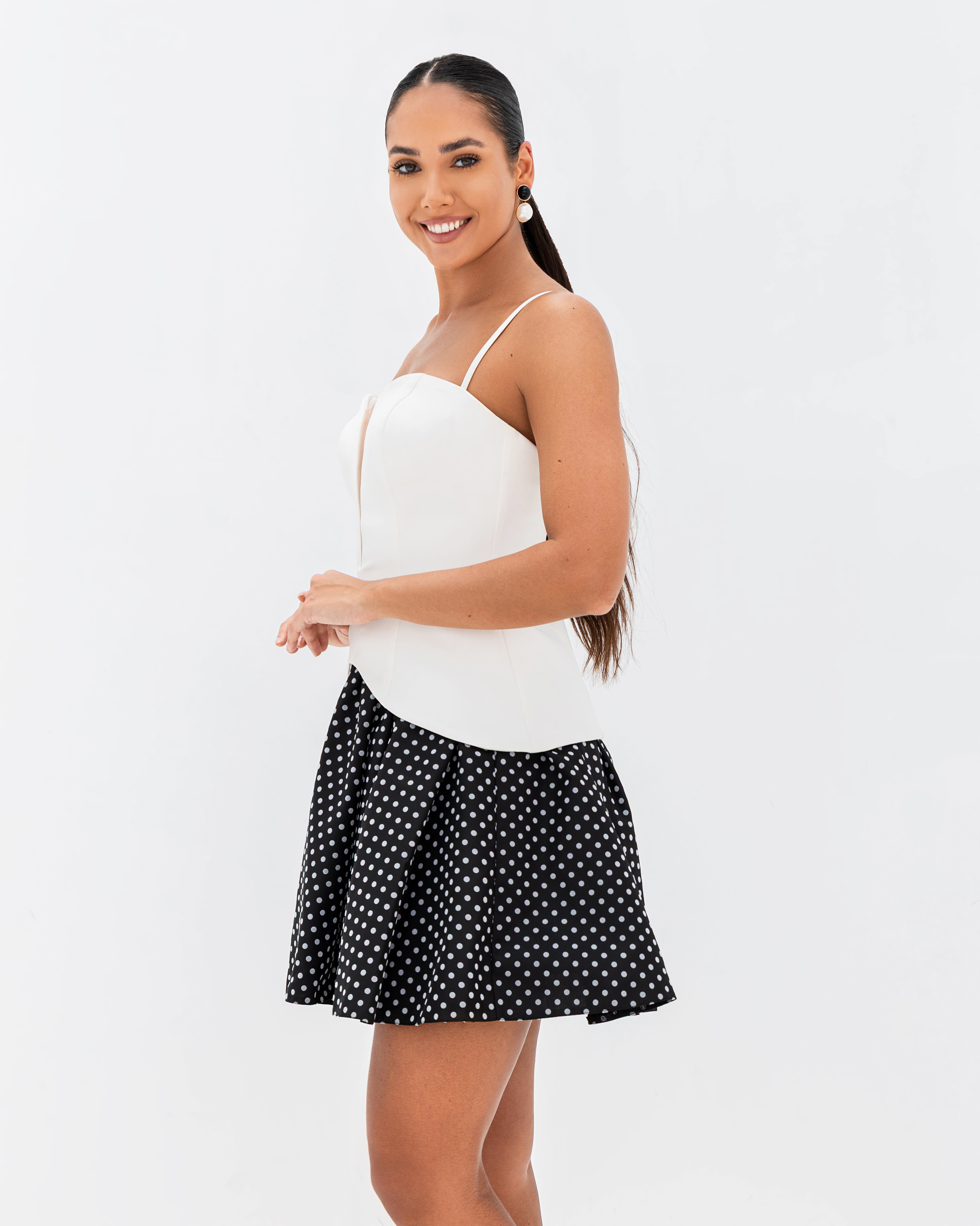 Polka Sweetheart Mini Dress